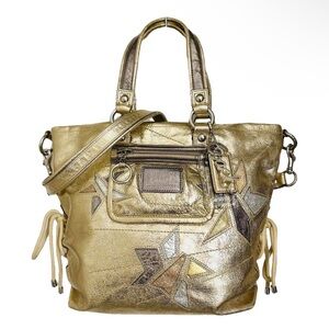 Coach Limited Edition Poppy Star Spotlight 16050 Metallic Leather